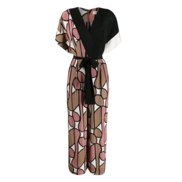 DVF Diane von Furstenberg Foye Belted Jumpsuit - Picture 3 of 11